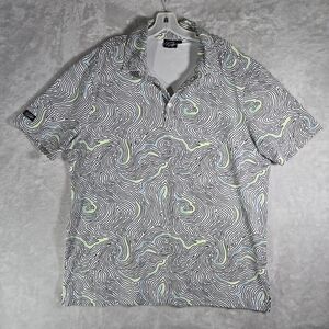 Sunday Swagger Swirl Polo Mens Size Extra Large XL Black Performance Golf